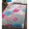 Homeroots 7 x 10 ft. Gray & Pink Tropical Flower Area Rug 385427 - alternate 5